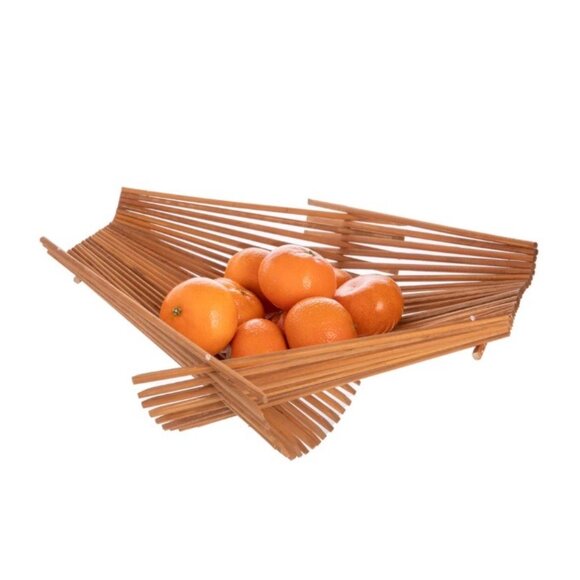 Expandable Wooden Foldable Fruit Basket & Display Stand - Picture 5 of 5